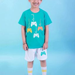 CHANDRIKA Boys Green Clothing Set-image-73