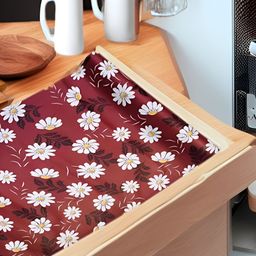 Aura Red Set of 1 Water Resistant Shelf Liner Organisers-58