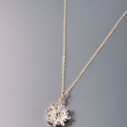 Accessorize Floral-Shaped Pendant With Chain-image-86