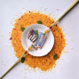 Ziory Wooden 'Padhaku bhai' Thread Rakhi-image-83
