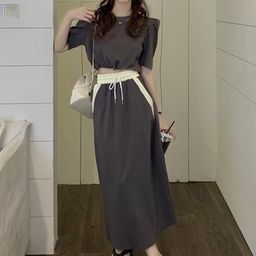 LULU & SKY Round Neck Puffed Sleeve Top With Skirt-11