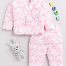 Moms Love Boys Floral Printed Night Suit-44