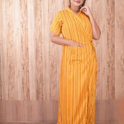 CLYMAA Women Printed Front Open Robe-image-91