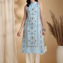 Tikhi Imli Embroidered Top With Palazzo Co-Orfs-image-61