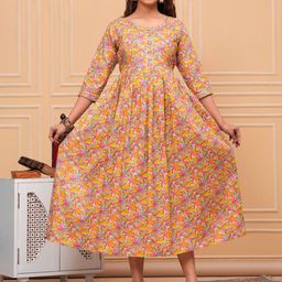 ANUOM Floral Print Maternity Maxi Dress-image-69