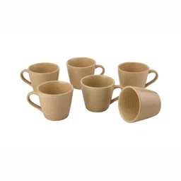 BODHI HOUSE Brown 6 Pieces Ceramic Dishwasher And Microwave Safe Glossy Cups-picture-55