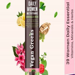 Vegan Greens Daily Women Multivitamins - 25 Effervescent Tablets-image-17