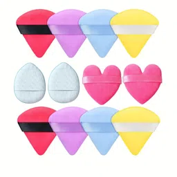 Facejewel 8 Triangle Puff With 2 Finger Puff & 2 Heart Puff-image-11