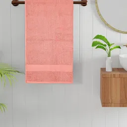 Bichauna Pink Cotton 525 GSM Bath Towel-picture-13