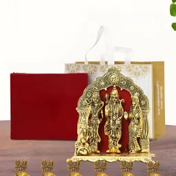 INTERNATIONAL GIFT 7 Pieces Gold-Toned Ram Darbar Religious Idol Showpiece-image-35