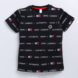 Ginie Boys All Over Typography Printed Breathable Tshirt-13