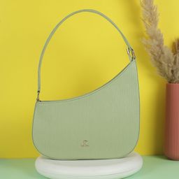 Mochi Colourblocked Structured Hobo Bag with Tasselled-image-60