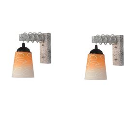 SOMIL Yellow Glass Cylinder Printed Wall Lamps-image-44
