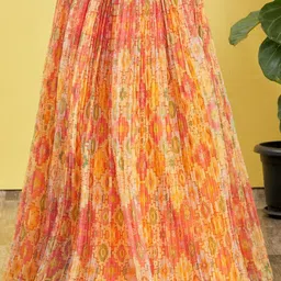 DIVASTRI Embroidered Sequinned Semi-Stitched Lehenga & Unstitched Blouse With Dupatta image 5