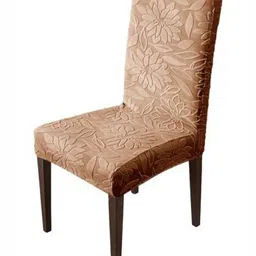 HOUSE OF QUIRK Camel-Brown Floral Waterproof Removable Chair Cover-image-17