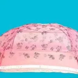 zimble Nylon Kids Washable pink mosquito net for New Born Baby umbrella net protection from mosquito, Mosquito Net image 5