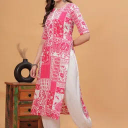KALINI Women Floral Printed Regular Kurta with Salwar-44