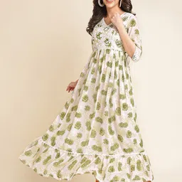 all about you Embellished Embroidered Georgette Fit & Flare Maxi Dress-image-88