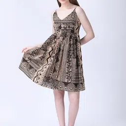 SZN Animal Print Fit & Flare Dress-picture-55