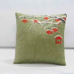 Mid July Home Lime Green & White Velvet Square Cushion Covers-46