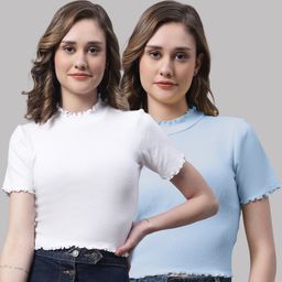 FBAR Pack Of 2 Cotton High Neck Crop Top-picture-41