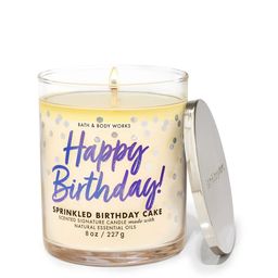 Bath & Body Works Sprinkled Birthday Cake Signature Single Wick Candle - 227g-picture-30
