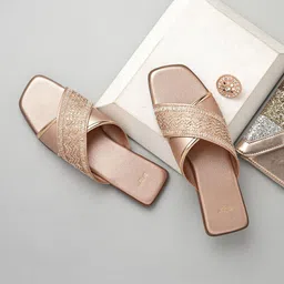 Styli Women Embellished Ethnic Open Toe Flats-image-45