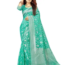 Moda Rapido Woven Design Zari Pure Cotton Saree-47