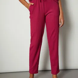 max Women Solid Mid-Rise Casual Regular Trouser-image-16