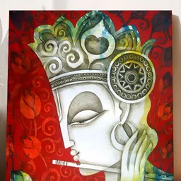Art Street Red & White Floral & Botanical Printed Canvas Wall Art-image-83