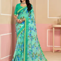 Panzora Floral Printed Saree-image-79