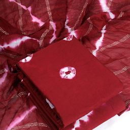 CLEMIRA Geometric Tie and Dye Unstitched Dress Material-image-4