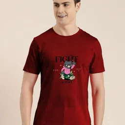 Enciger Men Printed Applique T-shirt-image-33