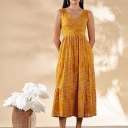 Anouk Women Printed Fit & Flare Midi Dress-image-46