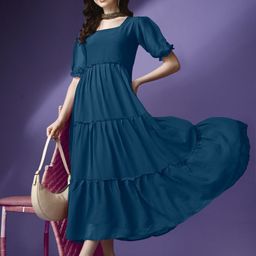 Jash Creation Women Fit & Flare Maxi Dress-image-60