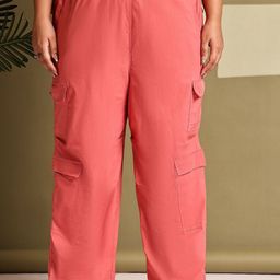 theRebelinme Women Relaxed High-Rise Easy Wash Cargos Trousers-picture-27