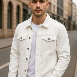 KASHIAN Men Washed Denim Jacket-picture-4