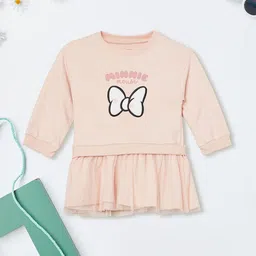 max Girls Embroidered Long Sleeves Pure Cotton Sweatshirt With Skirt-69