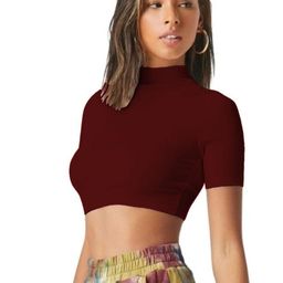 Dream Beauty Fashion Women High Neck Fitted Crop Top-picture-33