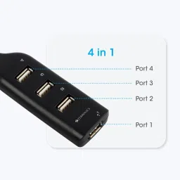 ZEBRONICS Zeb-K20 Keyboard, ZEB-WING Wired Optical Mouse and ZEB-90HB USB Hub Combo Set image 5