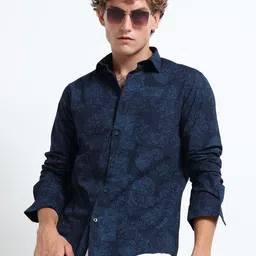 MARTIN SMITH Paisley Printed Long Sleeves Cotton Shirt-image-57
