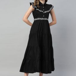 Sands of India Fit & Flare Maxi Dress-image-17