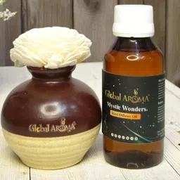 GLOBAL AROMA Mystic Wonder Fragracne Ethenic Flower Pot Reed Diffuser Set-30