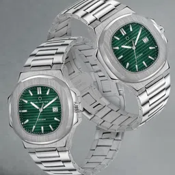 CARLINGTON Men Dial & Stainless Steel Straps Analogue Watch Exclusive 8822 Green-37