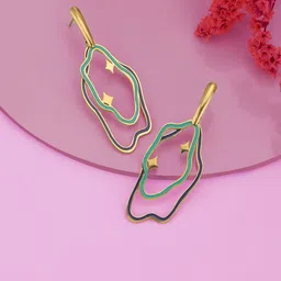 Carlton London Contemporary Drop Earrings-image-4