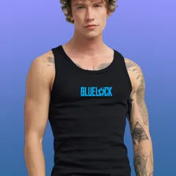Uniplanet store Printed Scoop Neck Gym Vest UVM-LG-BLUELOCK-BLK-S-image-38