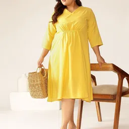 Janasya Cotton Plus Size A-line Ethnic Dresses-image-86
