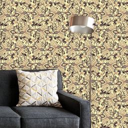 ArtzFolio Printed UV-Resistant Anti-Bacterial Vintage Floral Damask Peel & Stick Wallpaper-image-61