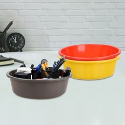Kuber Industries Yellow & Red 3 Pieces Regular Multi-Utility Organisers-17