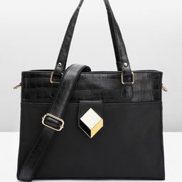 FABBHUE Textured Oversized Shopper Tote Bag-10